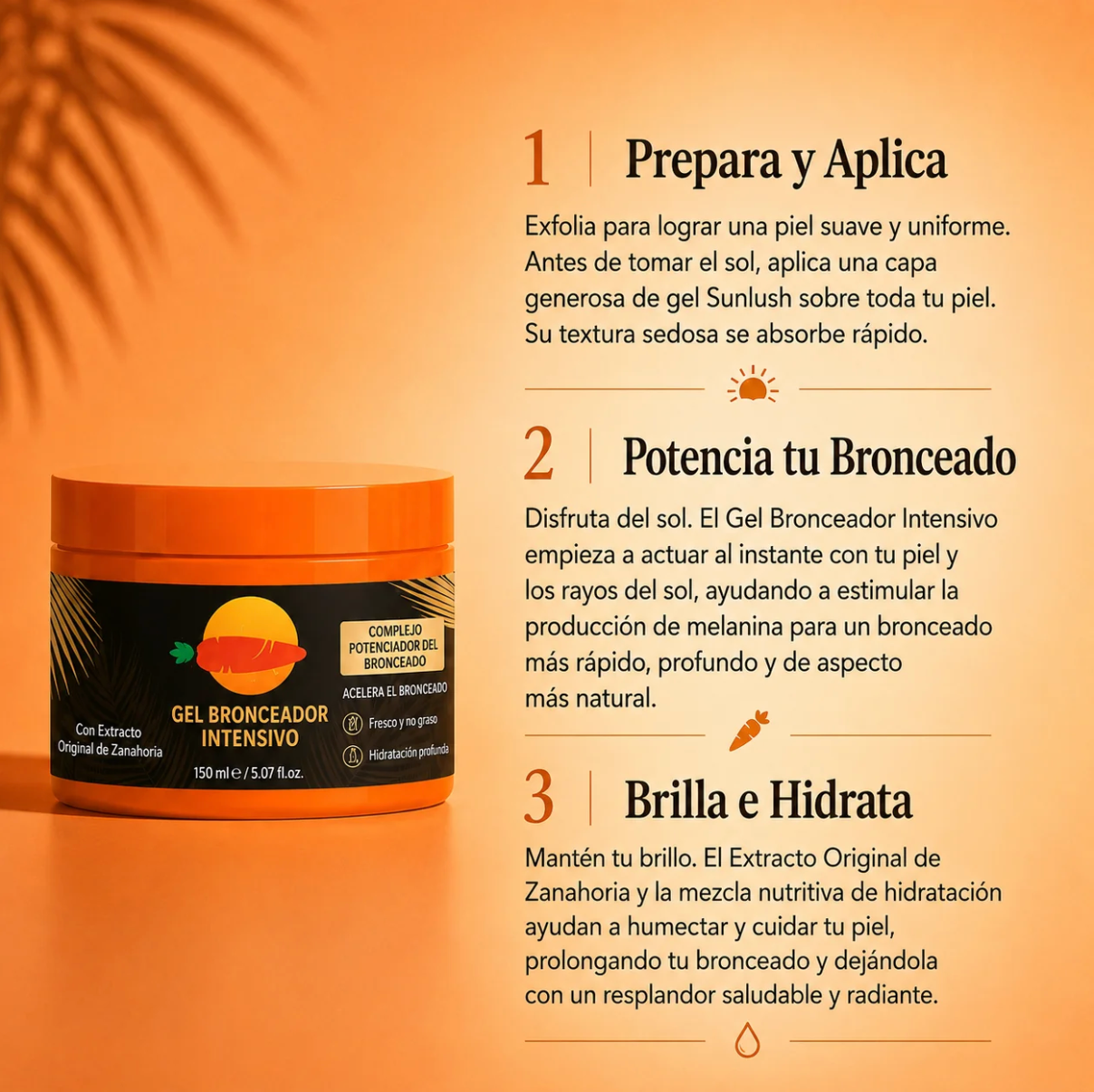 Gel bronceador intensivo GlowVera